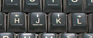 ADM-3A 终端机键盘上的 HJKL 键同时带有箭头